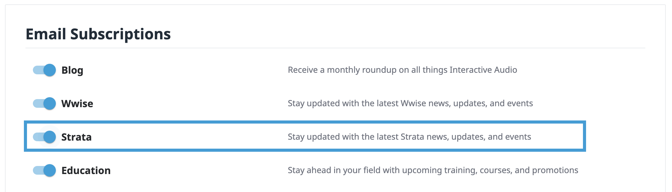 Strata-email-subscriptions
