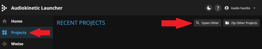 Audiokinetic-Launcher-projects