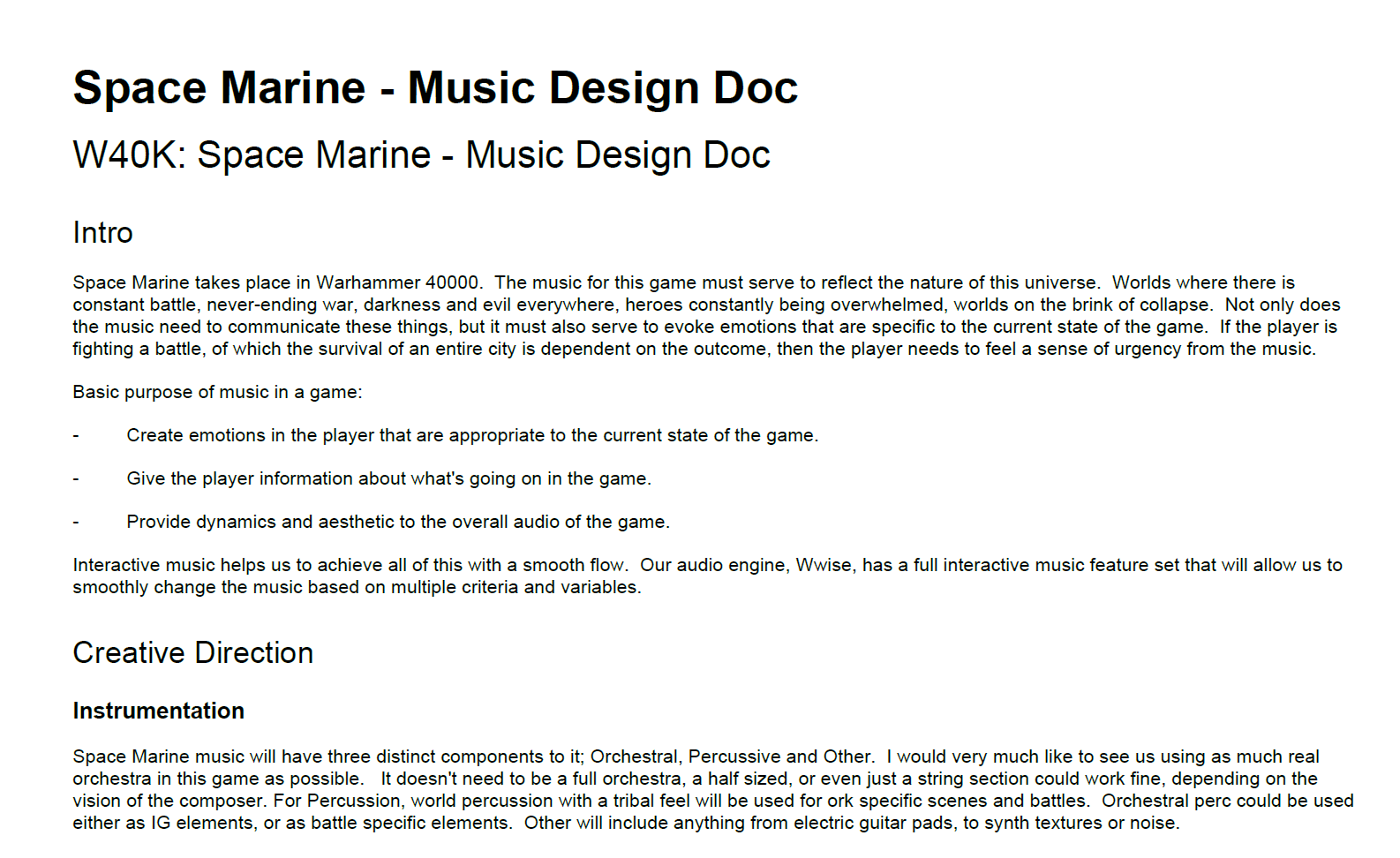 Figure 1 - Music Composition and Design Document