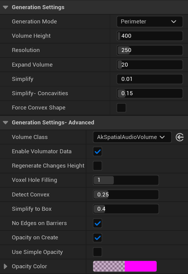13-Generation Settings